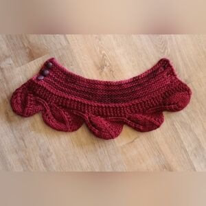 Hand made burgunday - victorian neck scarf